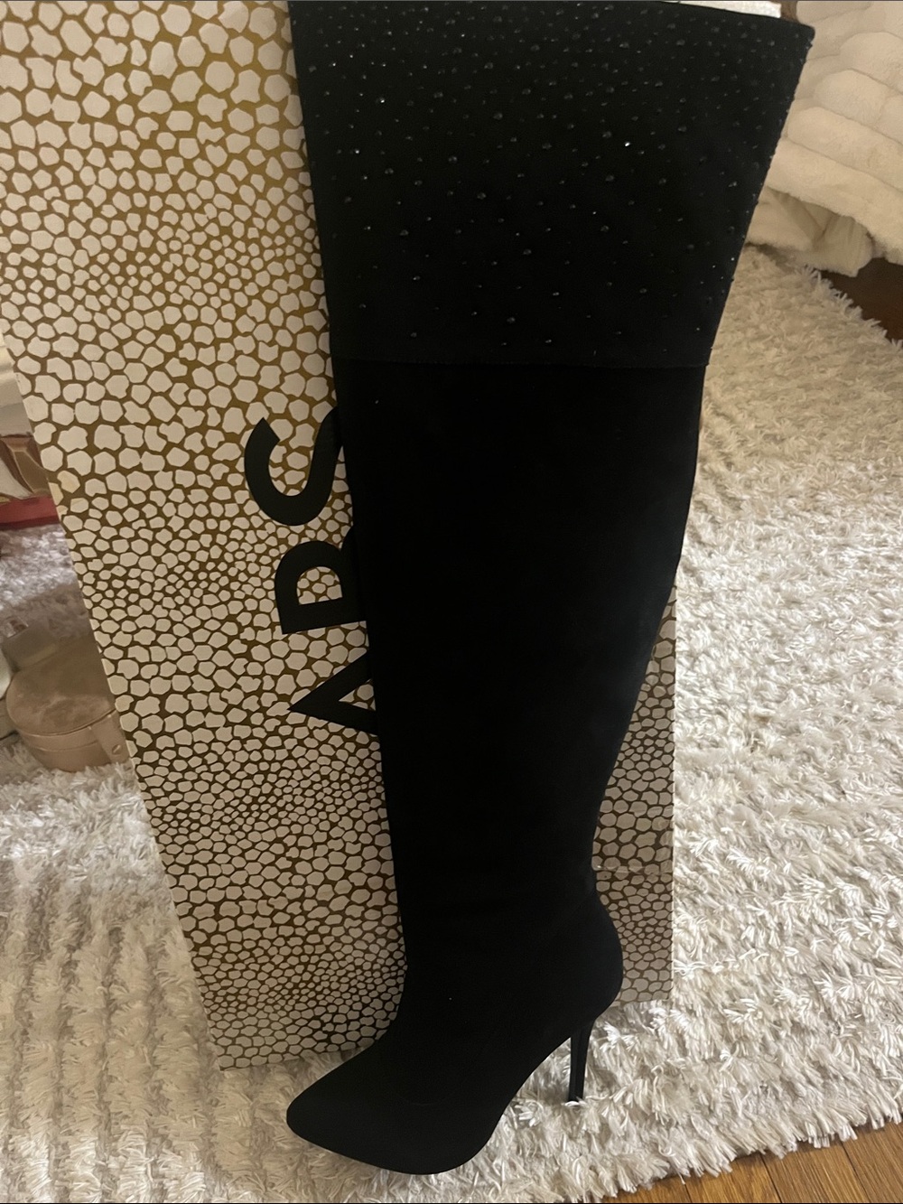 ABS Allen Schwartz Maraeah Over-the-Knee Boots — Black